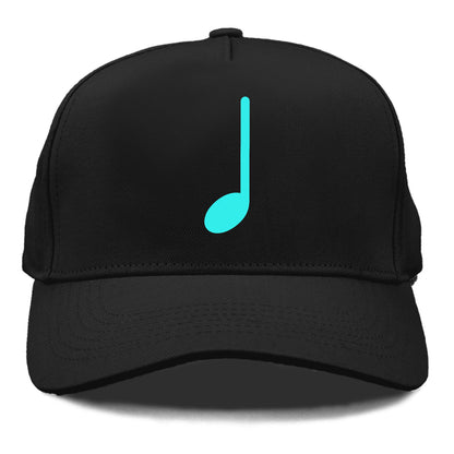 Retro 80s Music Note Blue Hat