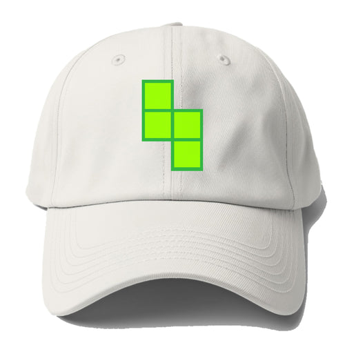 Retro 80s Tetris Blocks Green Baseball Cap For Big Heads