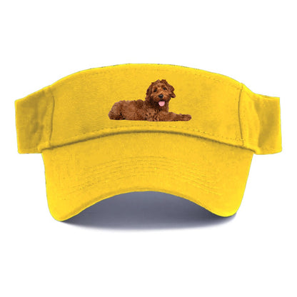 Labradoodle laying down Hat