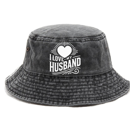 i love my husband Hat