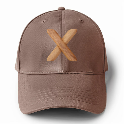 Letter X Solid Color Baseball Cap