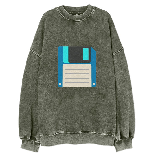 Retro 80s Floppy Disk Blue Vintage Sweatshirt