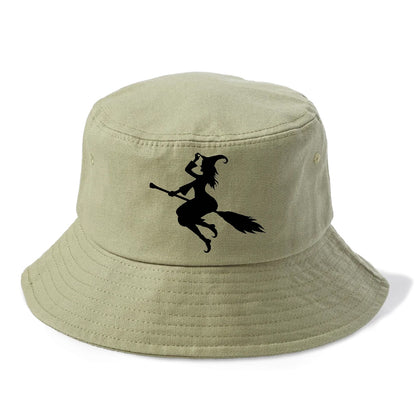 Enchanting Witch On Broom Hat (limited Edition) Bucket Hat