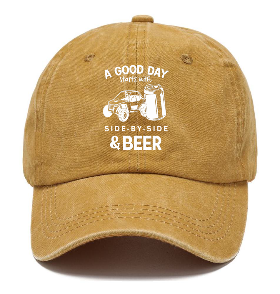 A Good Day Starts With Side-by-Side & Beer Classic Cap