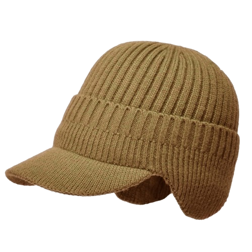 Winter Warmth Deluxe: Thick Knit Outdoor Hat for Cold Protection with Ear Flaps