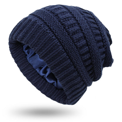 Pandaize Hat: Corduroy-Lined, Knit Beanie with Knitted Cover