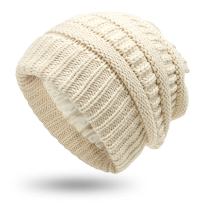 Pandaize Hat: Corduroy-Lined, Knit Beanie with Knitted Cover