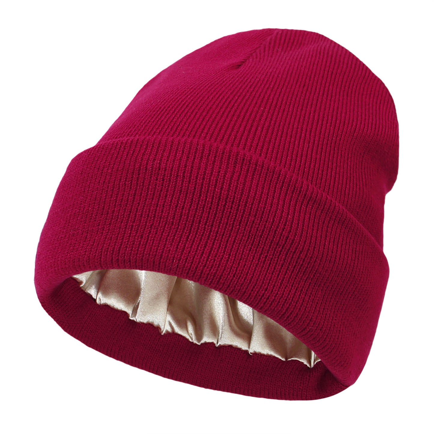 Pandaize Premium Dual-Layer Knit Hat with Satin Lining for Warmth