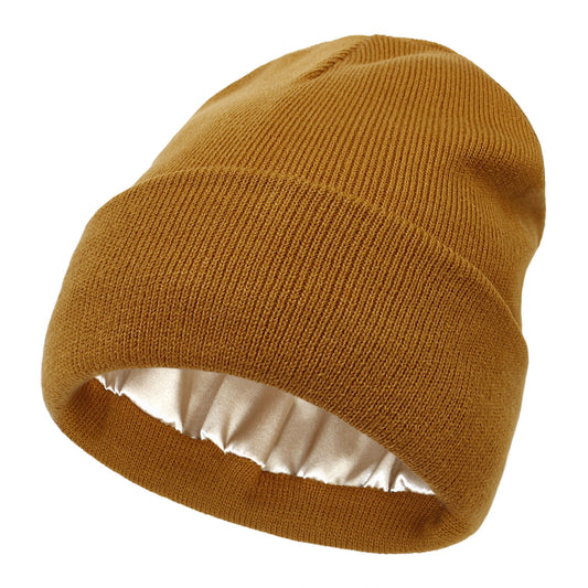Pandaize プレミアム二層ニット帽、サテン裏地付きで暖かさ抜群