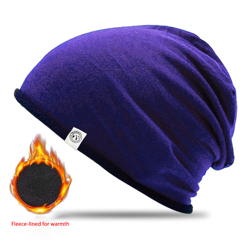 Winter Warm Ear Protection Windproof Cold-Resistant Cycling Slouchy Hat | Double Layer Thickened Fleece Beanie