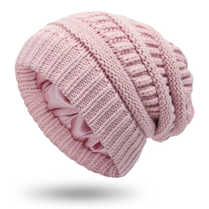 Pandaize Hat: Corduroy-Lined, Knit Beanie with Knitted Cover