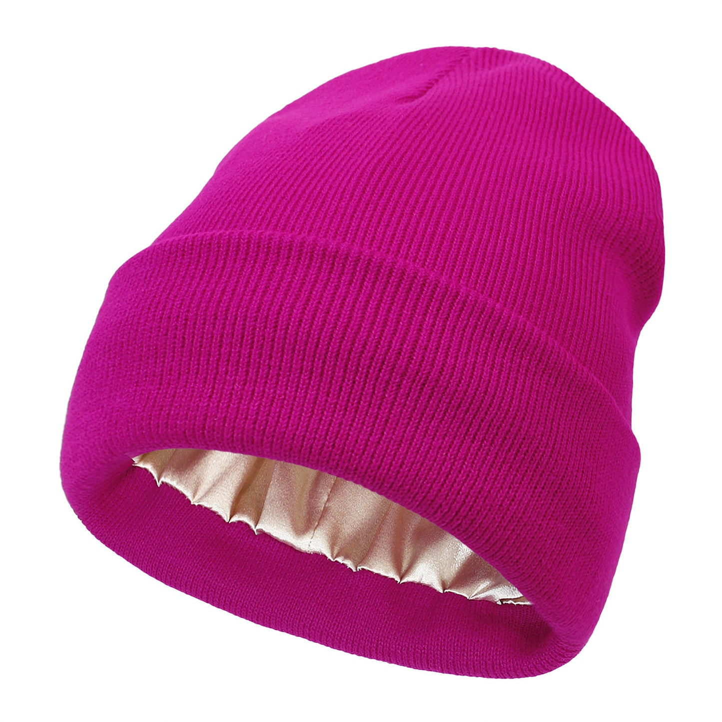 Gorro de punto Pandaize Premium de doble capa con forro de satén para mayor calidez