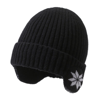 Gorro de punto ajustable para invierno con protección para los oídos y forro polar