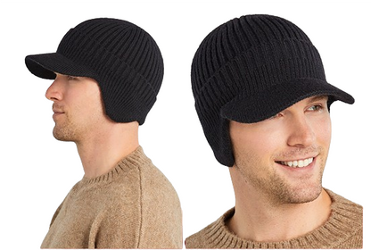 Winter Warmth Deluxe: Thick Knit Outdoor Hat for Cold Protection with Ear Flaps