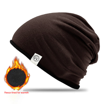 Winter Warm Ear Protection Windproof Cold-Resistant Cycling Slouchy Hat | Double Layer Thickened Fleece Beanie