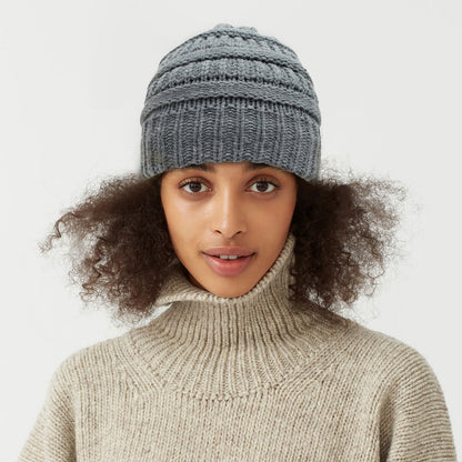 Pandaize Hat: Corduroy-Lined, Knit Beanie with Knitted Cover