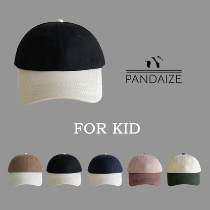 PANDAIZE Kids' Colorblock Baseball Cap - Stylish, Adjustable, and Comfortable for Everyday Wear