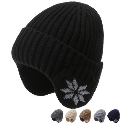 Gorro de punto ajustable para invierno con protección para los oídos y forro polar