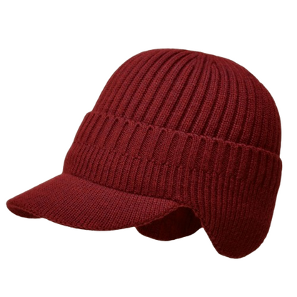 Winter Warmth Deluxe: Thick Knit Outdoor Hat for Cold Protection with Ear Flaps