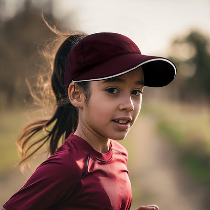 Pandaize Kids Quick-Dry UV Protection Baseball Cap with Extended Brim and Ponytail Hole