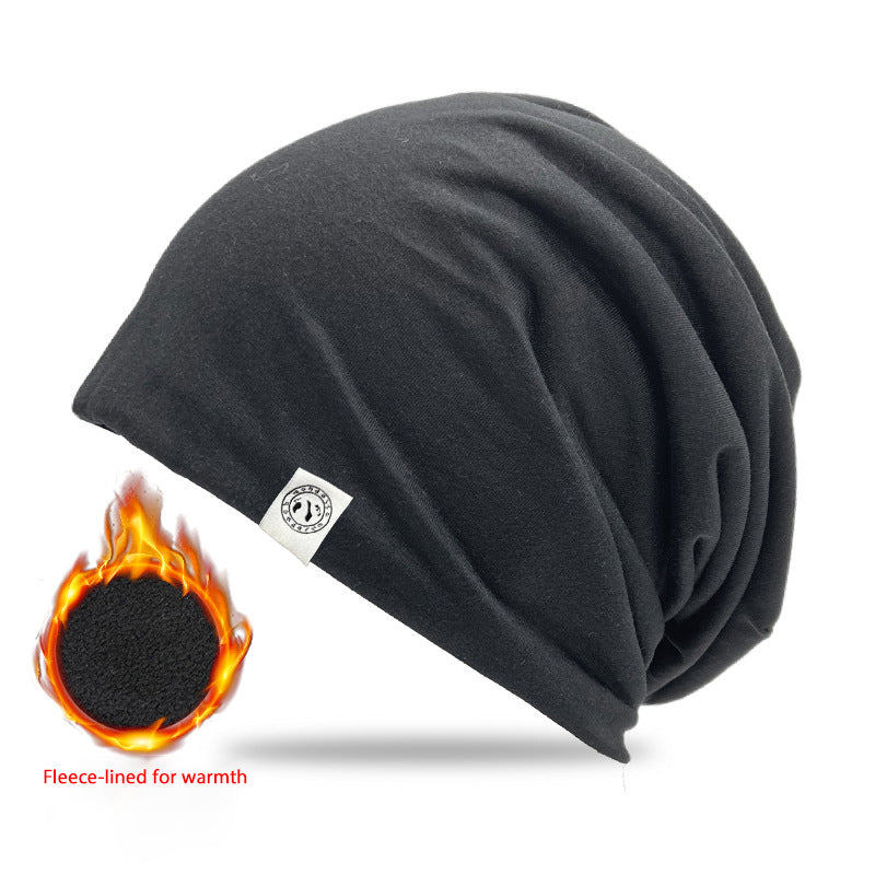 Winter Warm Ear Protection Windproof Cold-Resistant Cycling Slouchy Hat | Double Layer Thickened Fleece Beanie