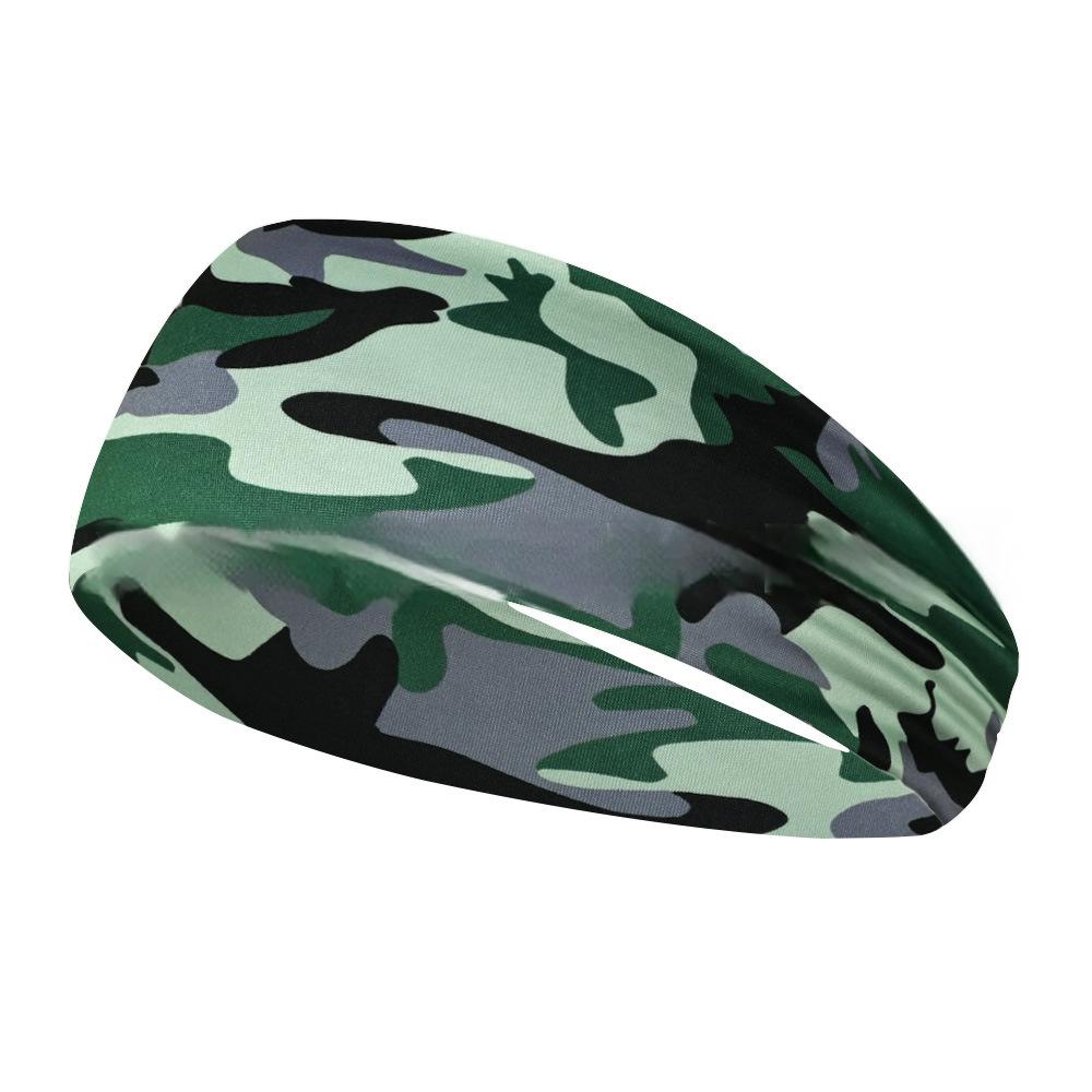 Camo Print Sports Headbands, Yoga Sport Sweat Headband, Yoga Hair Bands Head Sweat Bands