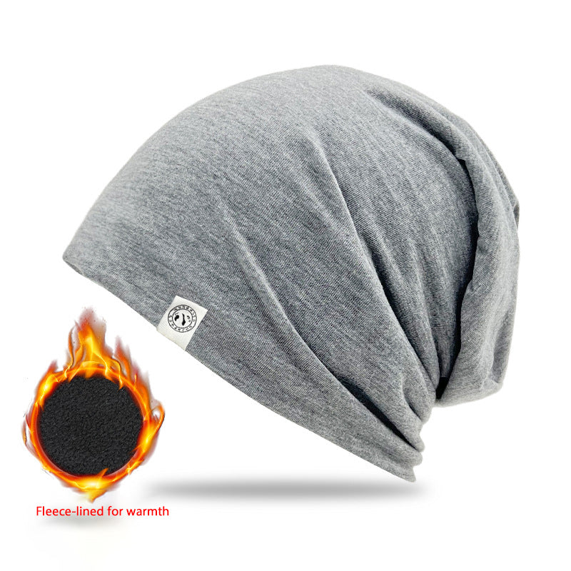 Winter Warm Ear Protection Windproof Cold-Resistant Cycling Slouchy Hat | Double Layer Thickened Fleece Beanie