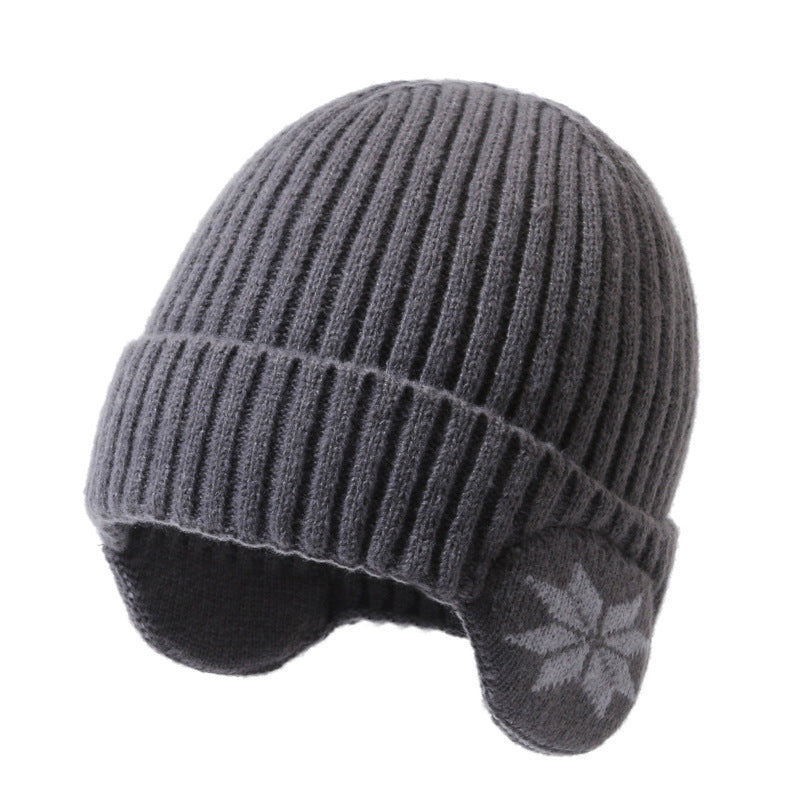 Gorro de punto ajustable para invierno con protección para los oídos y forro polar