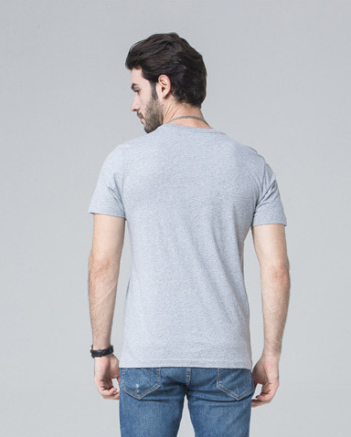 Camiseta Pandaize Slim Fit de puro algodón con cuello redondo 