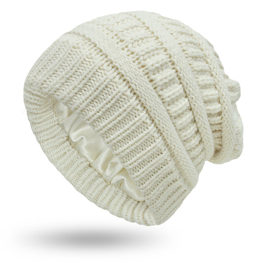 Pandaize Hat: Corduroy-Lined, Knit Beanie with Knitted Cover