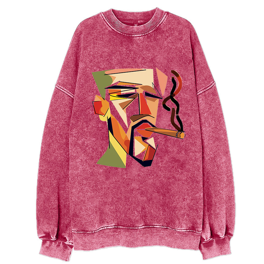 Cigar Cool Abstract Expression Vintage Sweatshirt