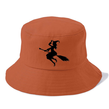 Enchanting Witch On Broom Hat (limited Edition) Bucket Hat