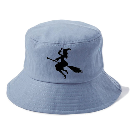 Enchanting Witch On Broom Hat (limited Edition) Bucket Hat