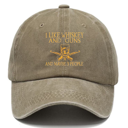 I Like Whiskey and Guns and May Be 3 People Classic Cap