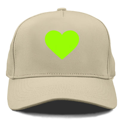 Retro 80s Heart Green Hat