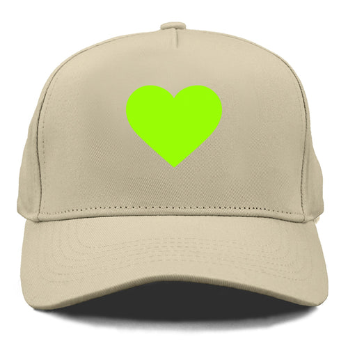 Retro 80s Heart Green Cap