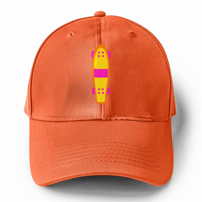 Retro 80s Long Board Orange Hat