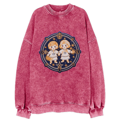 Gemini Zodiac Sign Vintage Sweatshirt