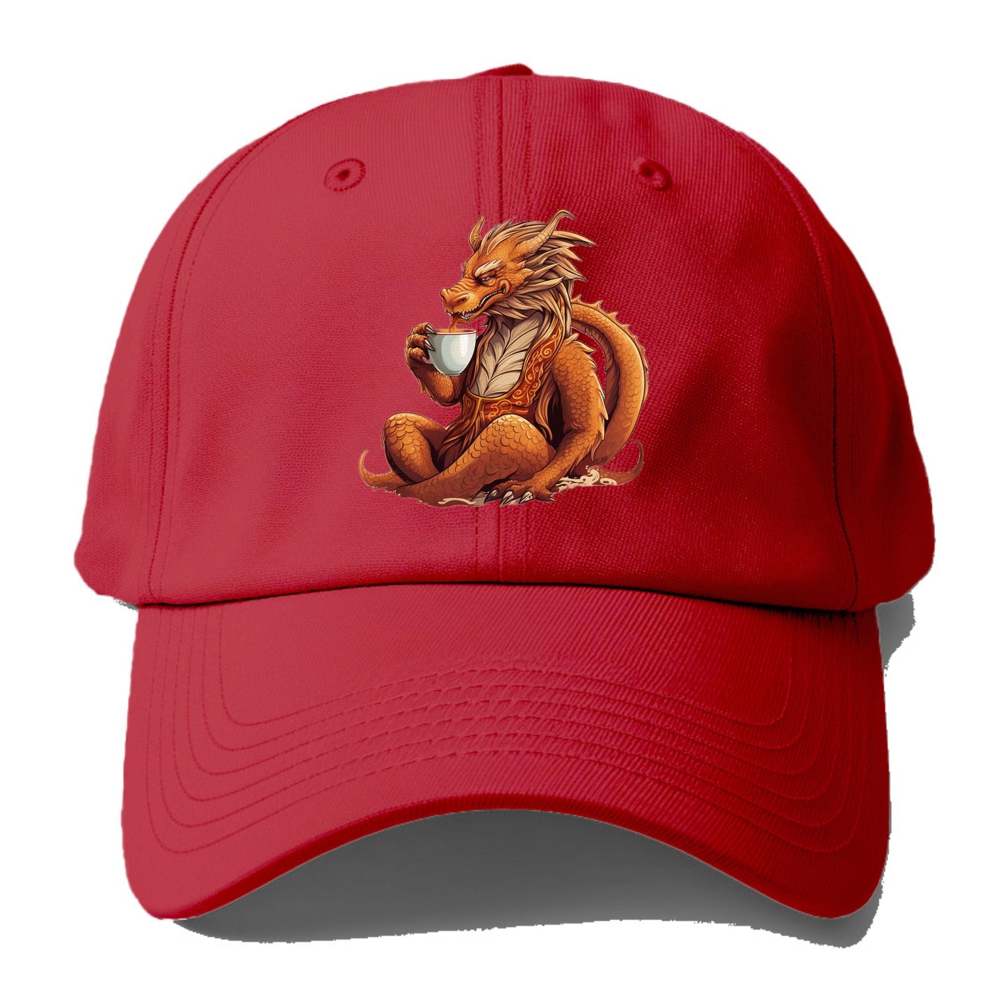 dragon drinking coffee Hat