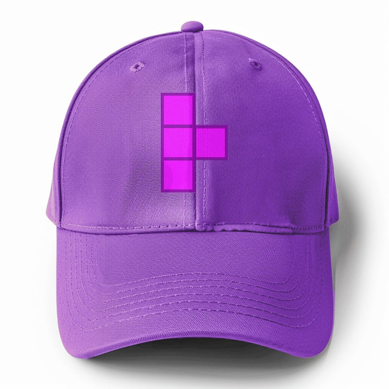 Retro 80s Tetris Blocks Purple Hat