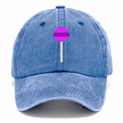 Retro 80s Lollipop Purple Hat