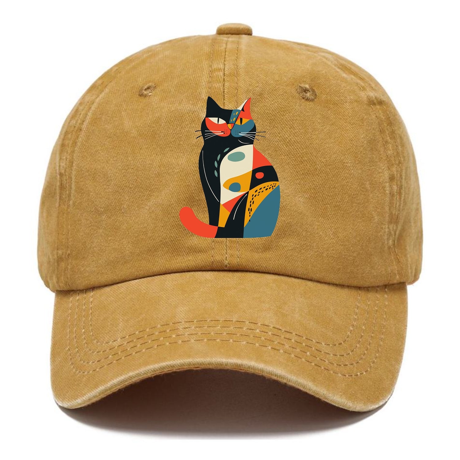 Abstract Elegance Colorful Cat Hat