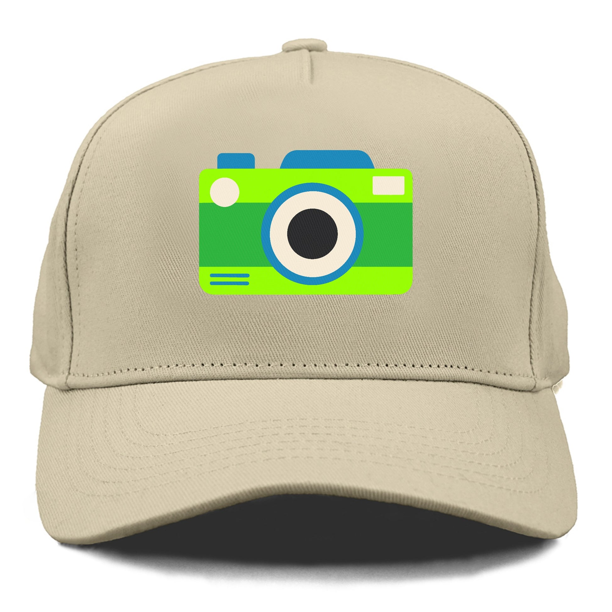 Retro 80s Camera Green Hat