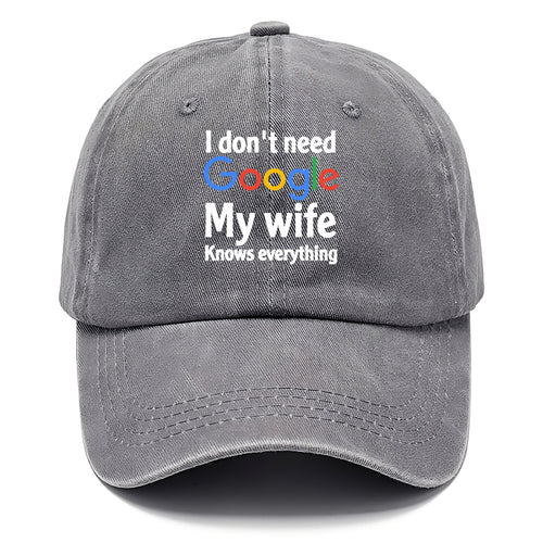 I Don't Need Google My Wife Knows Everything Classic Cap