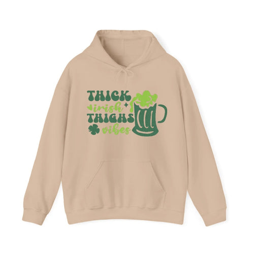 Thick Thighs Irish Vibes Beer Hooded Sweatshirt