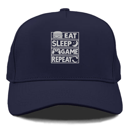 Eat Sleep Game Repeat Hat