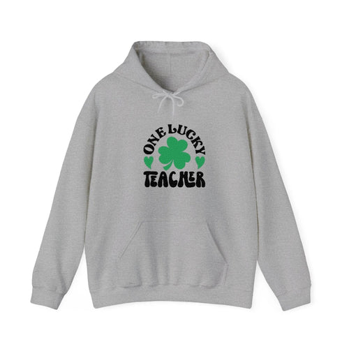 One Lucky Teacher Clover Hooded Sweatshirt