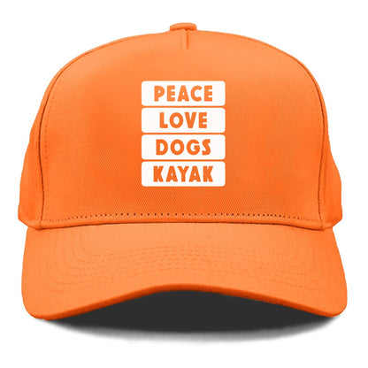 peace love dogs kayak classic Hat