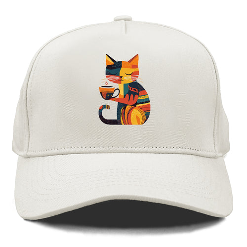 Coffee Time Cat Cap