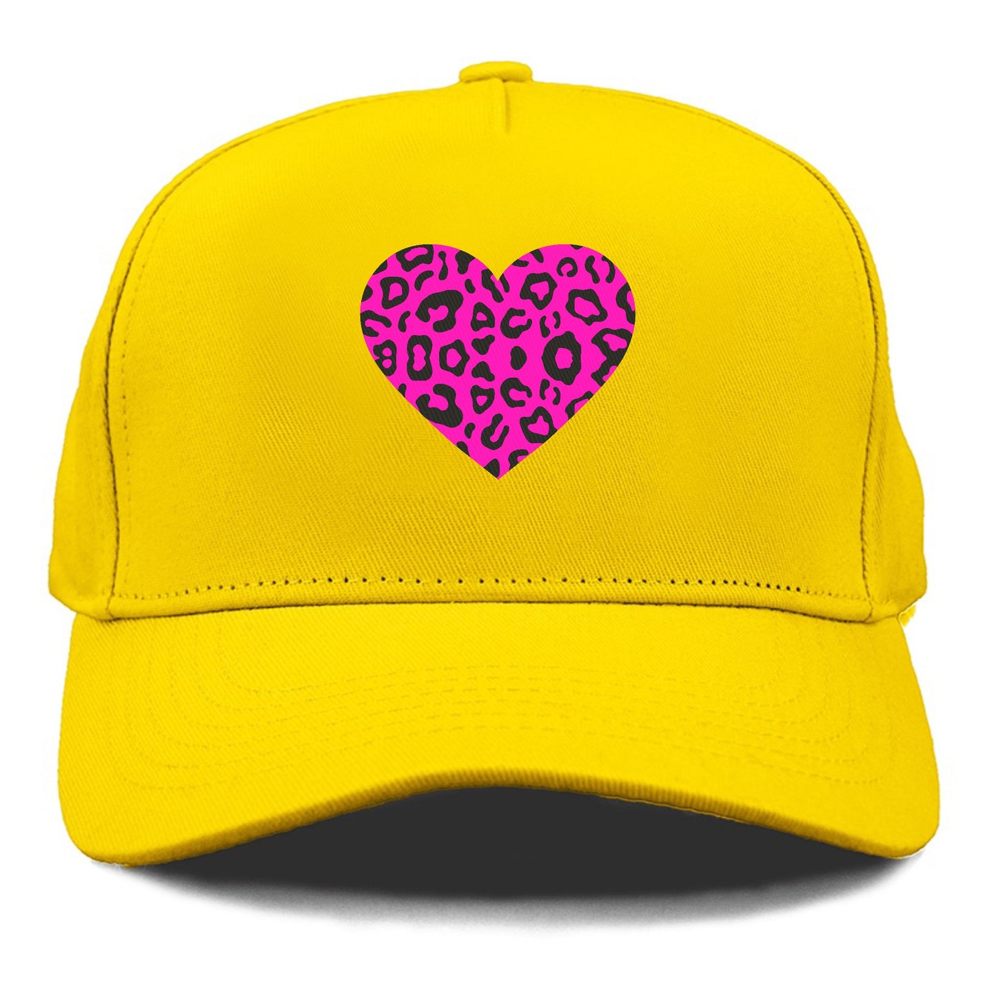 Retro 80s Heart Cheetah Print Hat